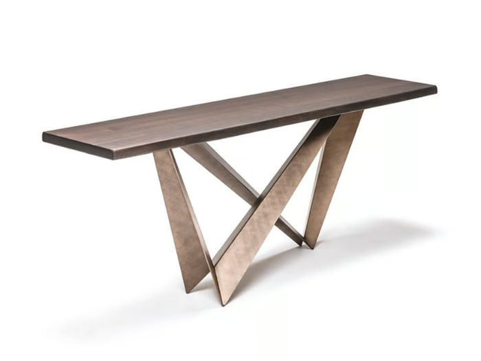 WESTIN - Rectangular steel and wood console table _ Cattelan Italia